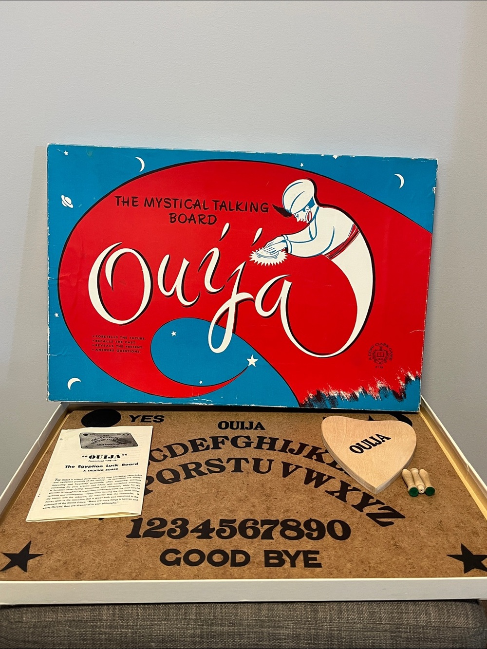 Vtg 1950s/1960s Copp Clark Ouija Board Complete Set - Rare Canadian Edition
